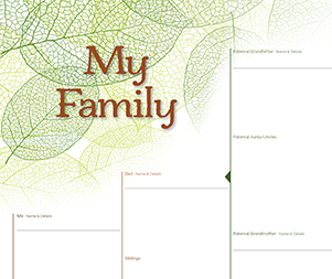 DIY Fillable PDF 8-Generation Family Tree Chart